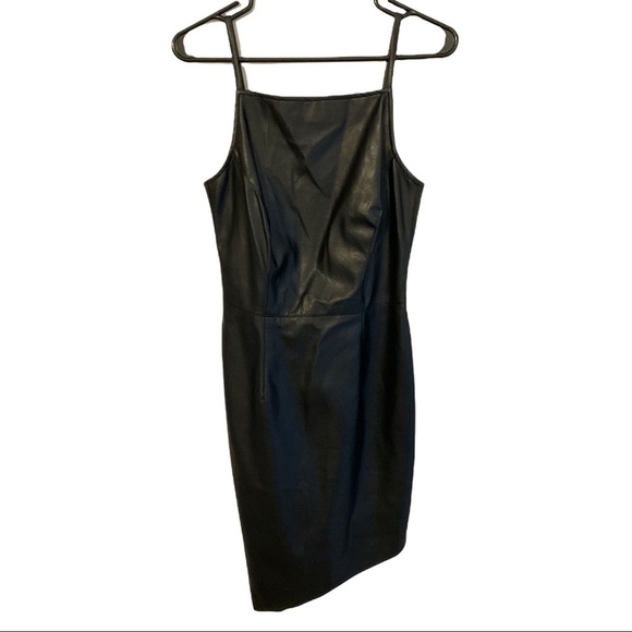 Vintage Lori Ann Vegan  Leather Dress - Picture 1 of 4
